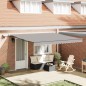 vidaXL Tenda Retrattile Manuale con LED Grigio Chiaro 400x300 cm vidaXL Tenda Retrattile Manuale con LED Grigio Chiaro 400x300 cm