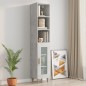 Armadietto Muro Grigio Cemento 34,5x32,5x90cm Legno Multistrato Armadietto Muro Grigio Cemento 34,5x32,5x90cm Legno Multistrato
