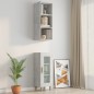 Armadietto Muro Grigio Cemento 34,5x32,5x90cm Legno Multistrato Armadietto Muro Grigio Cemento 34,5x32,5x90cm Legno Multistrato