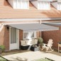 Tenda retrattile automatica vidaXL grigio chiaro 400x300 cm