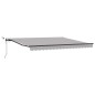 Tenda retrattile automatica vidaXL grigio chiaro 400x300 cm