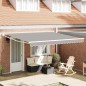 Tenda Retrattile Manuale vidaXL Grigia 400x300 cm Tenda Retrattile Manuale vidaXL Grigia 400x300 cm