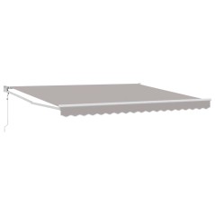 vidaXL Tenda Retrattile Automatica Grigia 400x300 cm