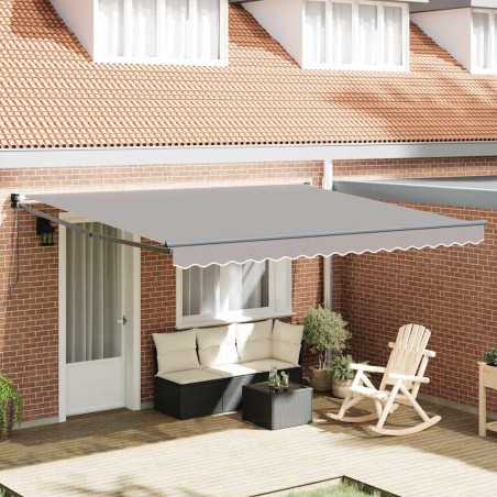 vidaXL Tenda Retrattile Manuale Grigia Chiara 400x300 cm