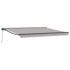 vidaXL Tenda Retrattile Grigio chiaro 400x300 cm