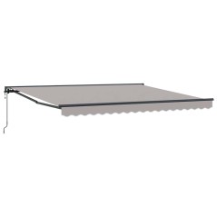 vidaXL Tenda Retrattile Grigio chiaro 400x300 cm
