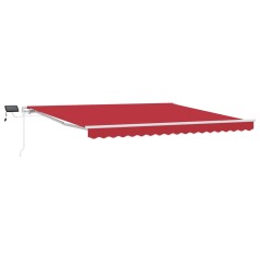 vidaXL Tenda Retrattile with Rosso 400 × 300 cm Rosso