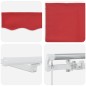 vidaXL Tenda Retrattile with Rosso 400 × 300 cm Rosso