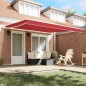 vidaXL Tenda retrattile Rosso 400 × 300 cm Rosso vidaXL Tenda retrattile Rosso 400 × 300 cm Rosso