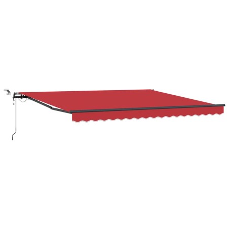 Tenda Retrattile Automatica vidaXL con LED Rossa 400x300 cm