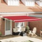 Tenda Retrattile Manuale Rossa 400x300 cm vidaXL Tenda Retrattile Manuale Rossa 400x300 cm vidaXL