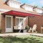 vidaXL Tenda Retrattile Automatica Rossa 400x300 cm di