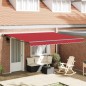 vidaXL Tenda Retrattile Rosso 400x300 cm