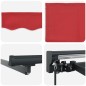vidaXL Tenda Retrattile Rosso 400x300 cm