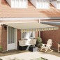 vidaXL Tenda Retrattile Verde e giallo 400 × 300 cm Poliestere vidaXL Tenda Retrattile Verde e giallo 400 × 300 cm Poliestere