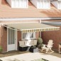 vidaXL Tenda Retrattile Verde e Giallo 400x300 cm vidaXL Tenda Retrattile Verde e Giallo 400x300 cm