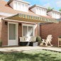 vidaXL Tenda Retrattile Manuale Verde e Gialla 400x300 cm