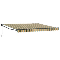 Tenda Retrattile Automatica vidaXL Verde e Gialla 400x300 cm