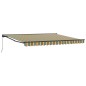vidaXL Tenda Retrattile Verde e Giallo 400x300 cm vidaXL Tenda Retrattile Verde e Giallo 400x300 cm