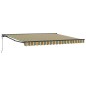vidaXL Tenda Retrattile Verde e Giallo 400x300 cm vidaXL Tenda Retrattile Verde e Giallo 400x300 cm