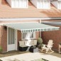 Tenda Retrattile Manuale vidaXL Verde e Bianco 400x300 cm Tenda Retrattile Manuale vidaXL Verde e Bianco 400x300 cm
