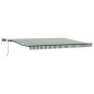 Tenda Retrattile Manuale con LED Verde e Bianco 400x300 cm Tenda Retrattile Manuale con LED Verde e Bianco 400x300 cm