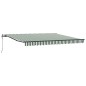 vidaXL Tenda a braccio retrattile automatico Verde e Bianco 400x300 cm vidaXL Tenda a braccio retrattile automatico Verde e Bianco 400x300 cm