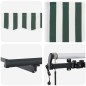 vidaXL Tenda a braccio retrattile automatico Verde e Bianco 400x300 cm vidaXL Tenda a braccio retrattile automatico Verde e Bianco 400x300 cm
