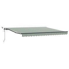 Tenda Retrattile Automatica vidaXL con LED Verde e Bianco 400x300 cm