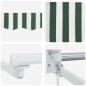 Tenda Manuale Retrattile vidaXL Verde e Bianca 400x300 cm