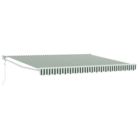Tenda Retrattile Automatica vidaXL Verde e Bianca 400x300 cm