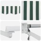 Tenda Retrattile Automatica vidaXL Verde e Bianca 400x300 cm Tenda Retrattile Automatica vidaXL Verde e Bianca 400x300 cm