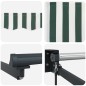 Tenda Retrattile Manuale vidaXL Verde e Bianca 400x300 cm