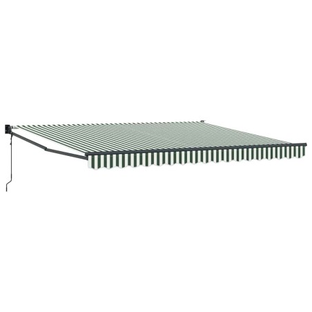 Tenda Retrattile Automatica vidaXL Verde e Bianca 400x300 cm