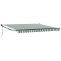 Tenda Retrattile Automatica vidaXL Verde e Bianca 400x300 cm