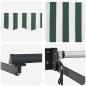Tenda Retrattile Automatica vidaXL Verde e Bianca 400x300 cm