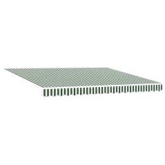 vidaXL Tenda da sole automatica e retrattile verde e bianco 400 x 300 cm