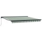 vidaXL Tenda da sole automatica e retrattile verde e bianco 400 x 300 cm vidaXL Tenda da sole automatica e retrattile verde e bianco 400 x 300 cm