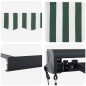 vidaXL Tenda da sole automatica e retrattile verde e bianco 400 x 300 cm vidaXL Tenda da sole automatica e retrattile verde e bianco 400 x 300 cm