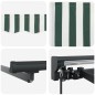 vidaXL Tenda Retrattile Verde e Bianco 400x300 cm