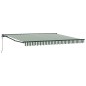 vidaXL Tenda Retrattile Verde e Bianco 400x300 cm vidaXL Tenda Retrattile Verde e Bianco 400x300 cm