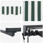 vidaXL Tenda Retrattile Verde e Bianco 400x300 cm vidaXL Tenda Retrattile Verde e Bianco 400x300 cm