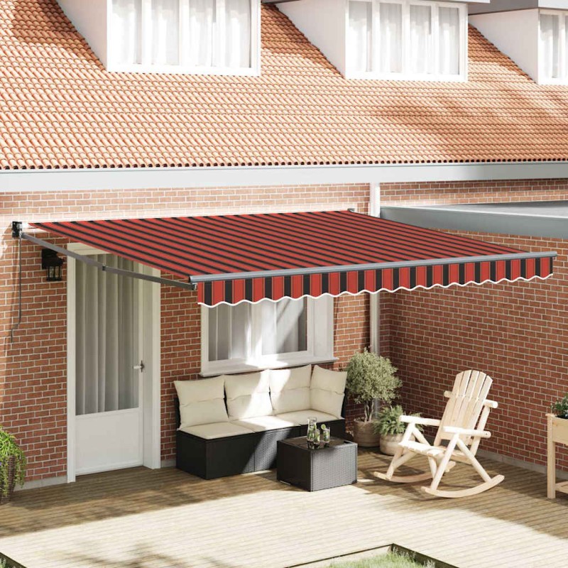 vidaXL Tenda Retrattile Giallo e arancione 400 × 350 cm vidaXL Tenda Retrattile Giallo e arancione 400 × 350 cm