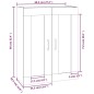 Armadietto Pensile a Parete Rovere Fumo 69,5x32,5x90 cm
