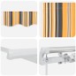 vidaXL Tenda Retrattile Manuale a Righe Multicolori 400x350 cm vidaXL Tenda Retrattile Manuale a Righe Multicolori 400x350 cm
