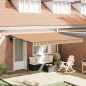 vidaXL Tenda Retrattile Automatica con Striscia Multicolore LED 400x350 cm vidaXL Tenda Retrattile Automatica con Striscia Multicolore LED 400x350 cm
