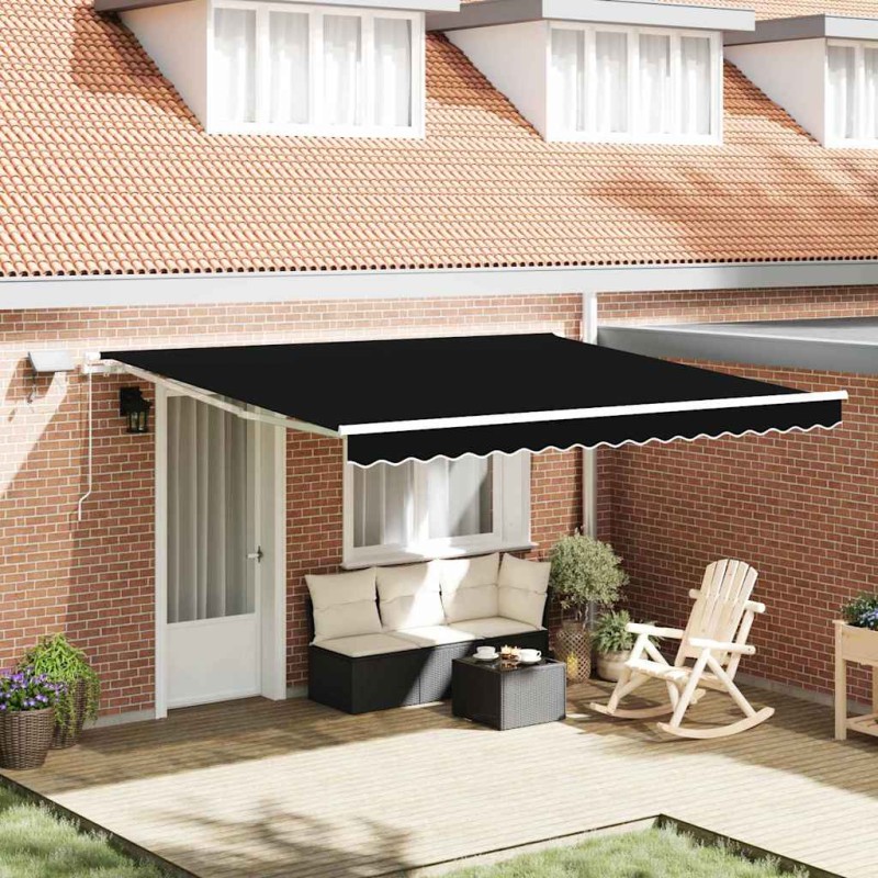 vidaXL Tenda with Nero 400 × 350 cm Nero vidaXL Tenda with Nero 400 × 350 cm Nero
