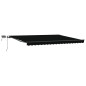 Tenda Retrattile Manuale vidaXL con LED Nera 400x350 cm Tenda Retrattile Manuale vidaXL con LED Nera 400x350 cm