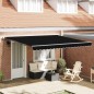 vidaXL Tenda da sole automatica retrattile nera 400 x 350 cm vidaXL Tenda da sole automatica retrattile nera 400 x 350 cm