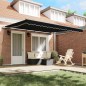 vidaXL Tenda da sole automatica retrattile nera 400 x 350 cm vidaXL Tenda da sole automatica retrattile nera 400 x 350 cm
